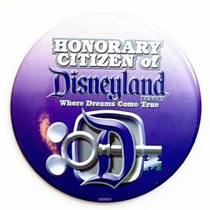 Vintage Disneyland Resort Honorary Citizen Button Pin